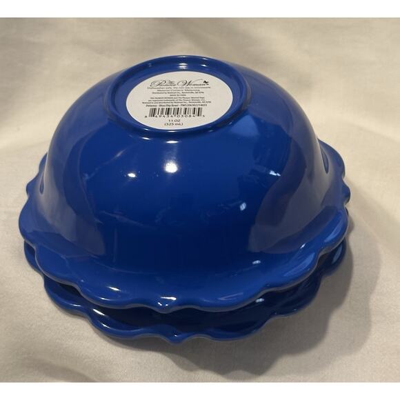 Pioneer Woman 5.25 Dip/Prep Delaney Blue Melamine Bowls NEW set of 2 cereal chic - Picture 5 of 6